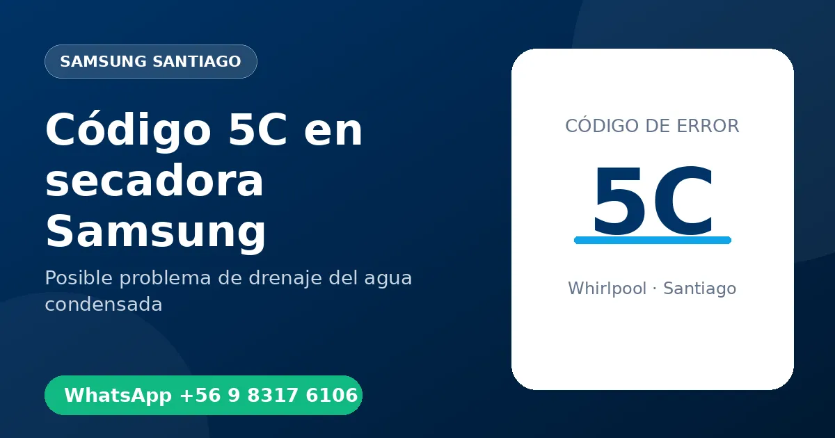 Código 5C en secadora Samsung