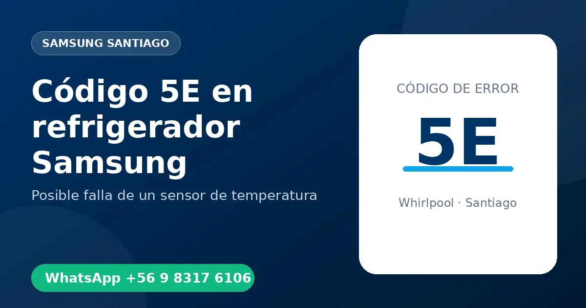 Código 5E en refrigerador Samsung