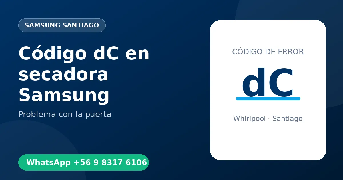 Código dC en secadora Samsung