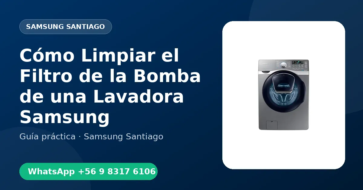 Cómo Limpiar el Filtro de la Bomba de una Lavadora Samsung