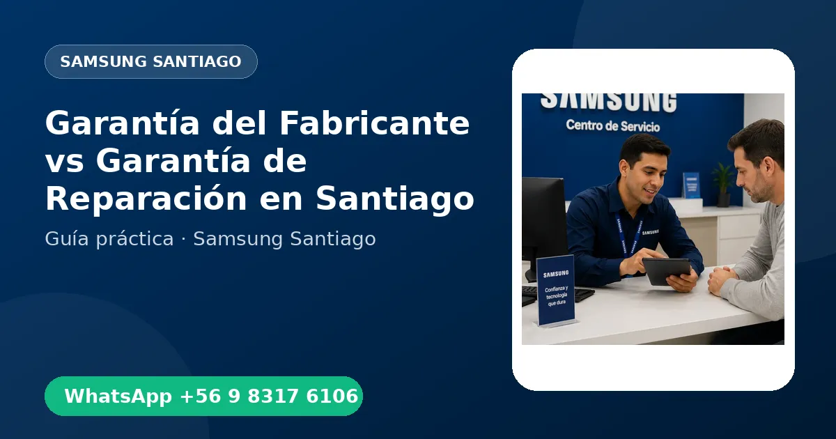 Garantía del Fabricante vs Garantía de Reparación en Santiago