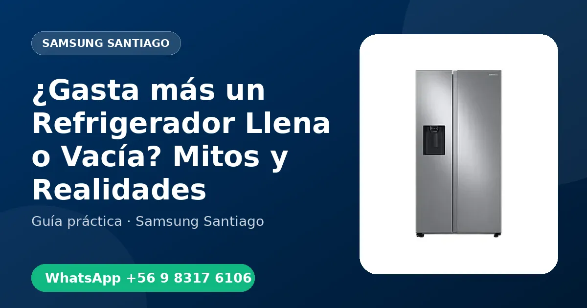 ¿Gasta más un Refrigerador Llena o Vacía? Mitos y Realidades