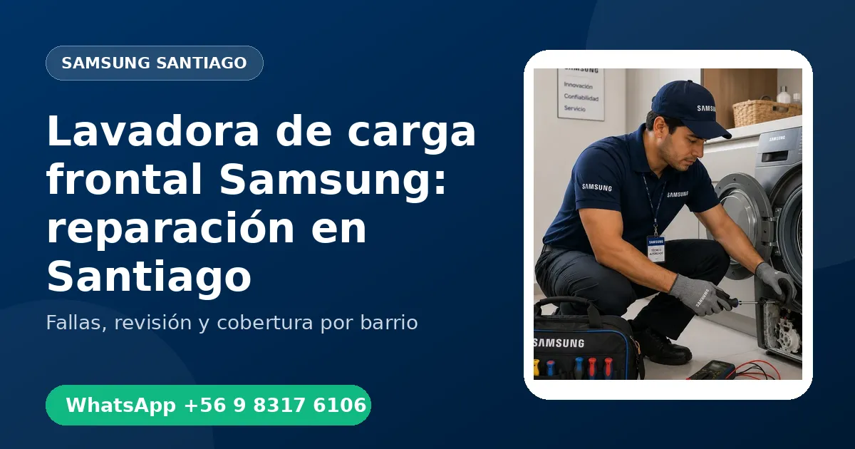 Lavadora de carga frontal Samsung: reparación en Santiago