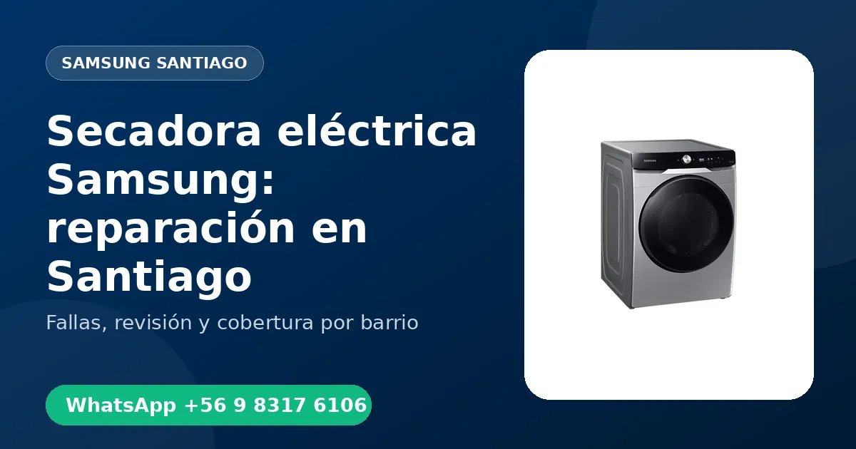 Secadora eléctrica Samsung: reparación en Santiago